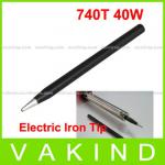 740T 40W Electric Iron Tip Black Color Lead-free Tip Soldering External Thermal