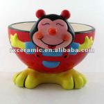 3D Hand-Painted Animal Happy Bowl -Ladybug