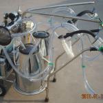 china two buckets goat/sheep mobile milking machine