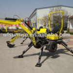Towable backhoe excavator with engine for direct factory