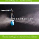 Antistatic low pressure misting system for industrial use