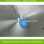 Low pressure air humidification system with dry fog