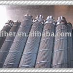 Hot pleated filter element