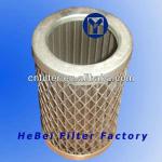 Filter cartridge for hydraulic filter for oil filtration, stainless steel wire mesh filter element