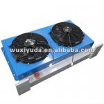 transmission/engine/hydraulic oil cooler with double fan mounted