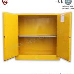30 gallon 44 x 43 x 18 in yellow metal cabinet for storage of hazardous chemical solvents