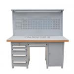 heavy duty workbench with back panel/steel workbench with drawers and pegboard