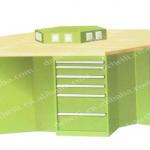 Canton Fair OEM modular steel hexangular workbench AX-3332