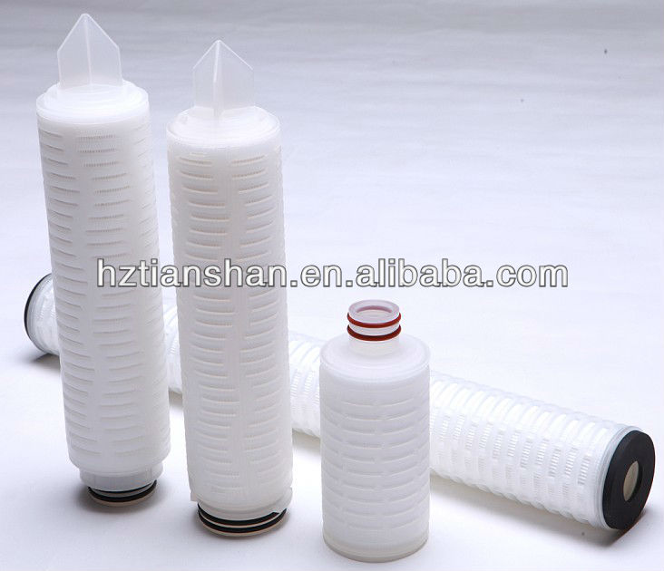 0.22 micron PES pleated filter cartridge for wine/beverage/juice/drinking water/spring water/ pure water making