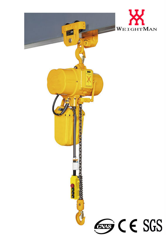 0.5 ton electric chain hoist with manual trolley