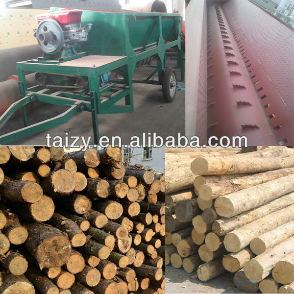 1-2t/h wood bark peeling machine/ wood debarker /wood barker 0086-18703616827