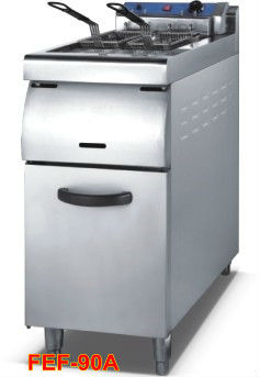 1 Tanks 2 Baskets Electric Commercial Fryer with Cabinet FEF-90A