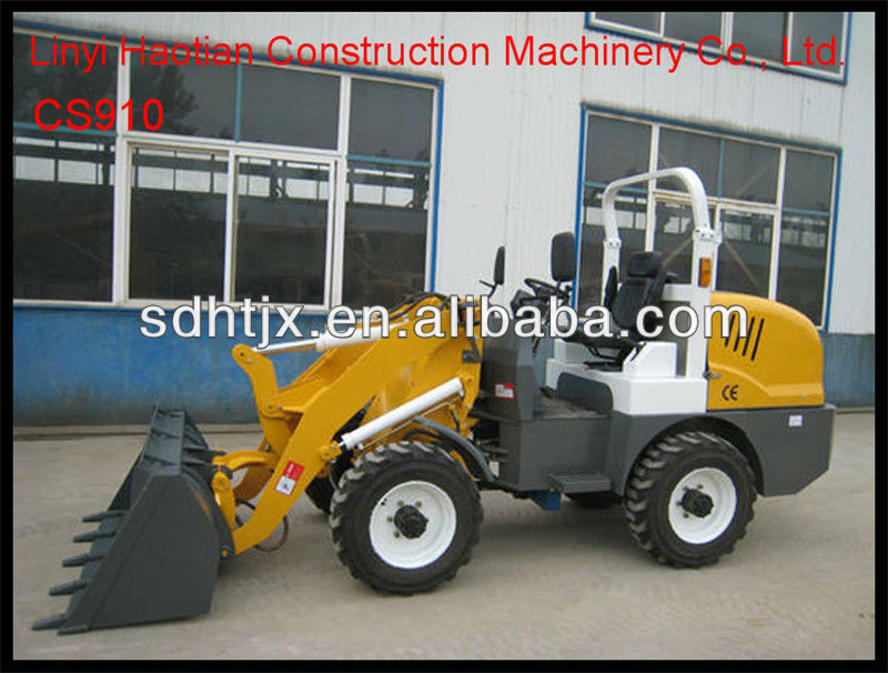 1 Ton CS910 Mini loader of wheel loader for sale with front end loader and v type snowplow