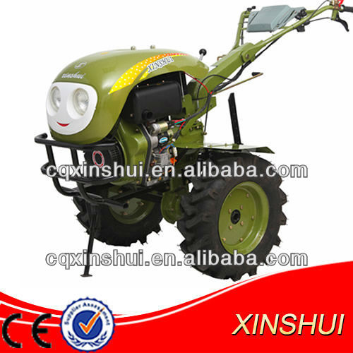 10 HP Power Electric Starter Gear Shafting High Tilling Scope Diesel &Gasoline mini rotary cultivator