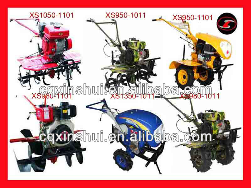 10 HP Power Electric Starter Recoil Gear Shafting High Tilling Scope Diesel &Gasoline tractor for rice cultivation