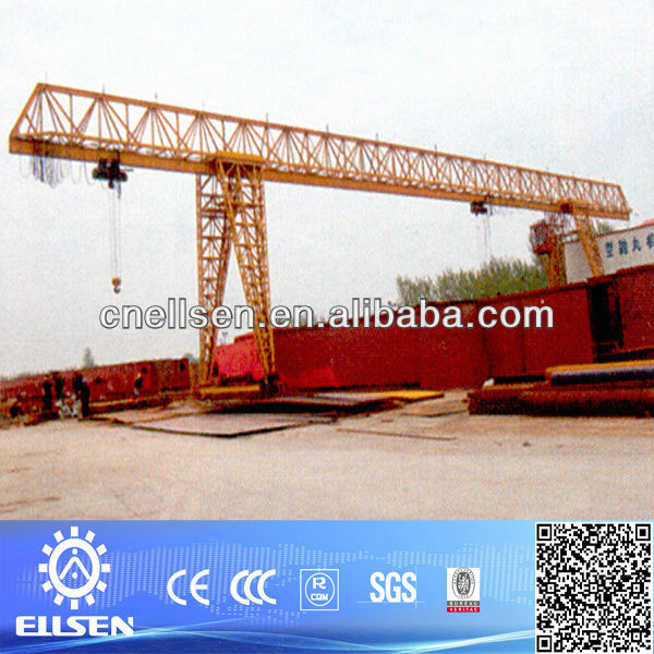 10 ton heavy duty single girder gantry crane with electric hoist