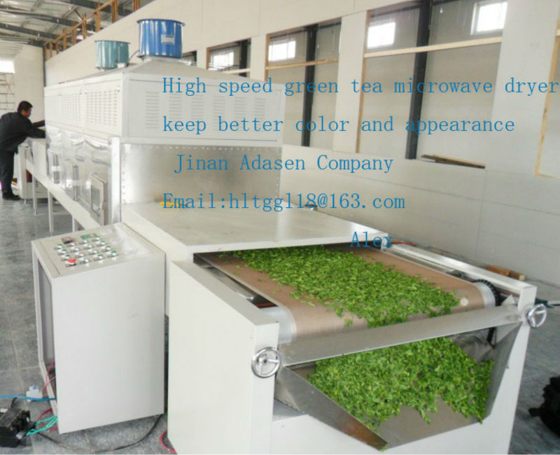 100-1000kg/h industrial used big capacity microwave dryer for vegatables, tea leaf,stevia leaf,moringa,olive leaves