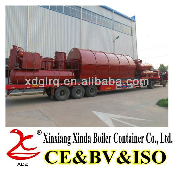 100% Environmental and Higher Quality Waste Platic & Tire Pyrolysis Plant to Fuel Oil, Carbon Black