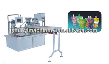 100ml mango juice standup pouch filling and capping machine