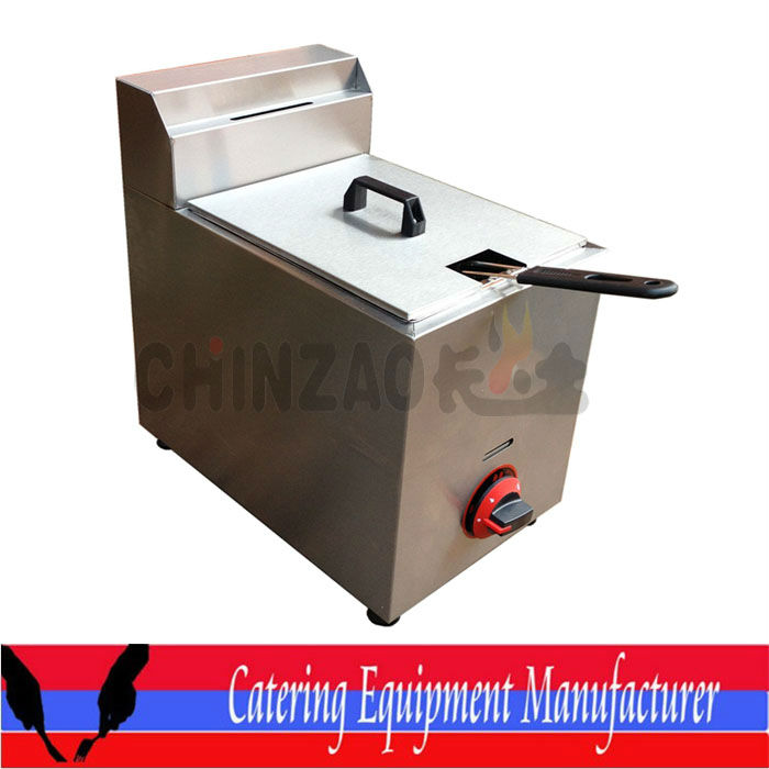 10L Industrial LPG Gas Chips Fryer Machine For Restaurant