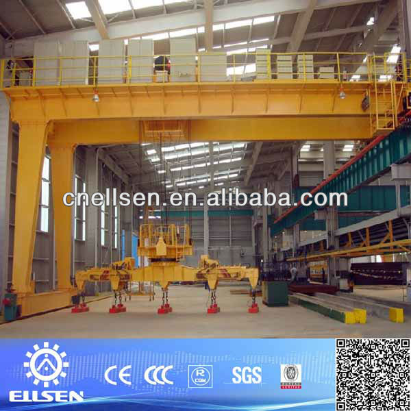 10t single girder semi gantry crane with hoist