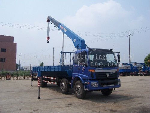 10T telescopic boom truck mounted crane