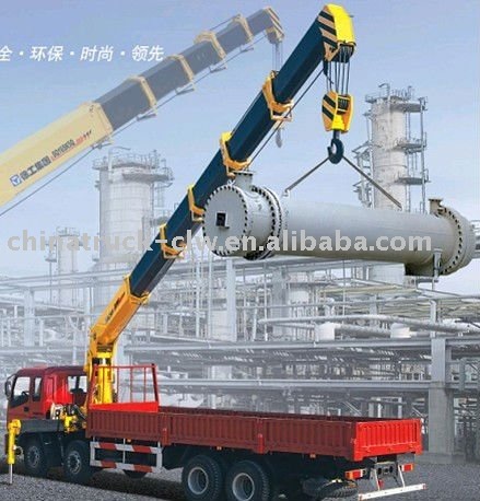 10Tons crane and trailer mounted 15meters