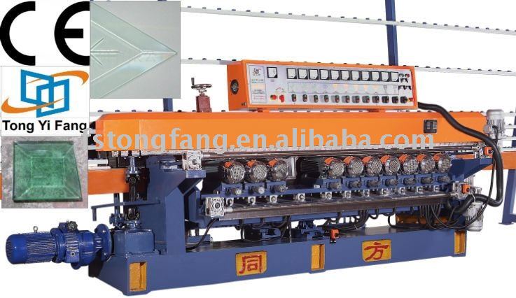 11 spindles Glass straight line Bevelling machine