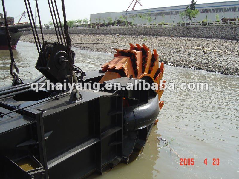 1100m3/h hydraulic bucket wheel dredger in working