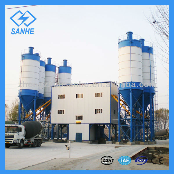 120m3/h HZS120 random colour concrete batch plant sale