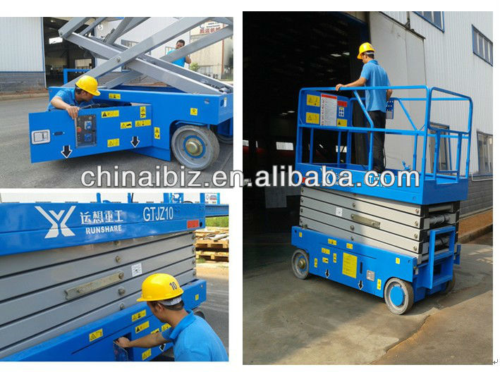 12m Battery scissor aerial work platform with CE GTJZ12