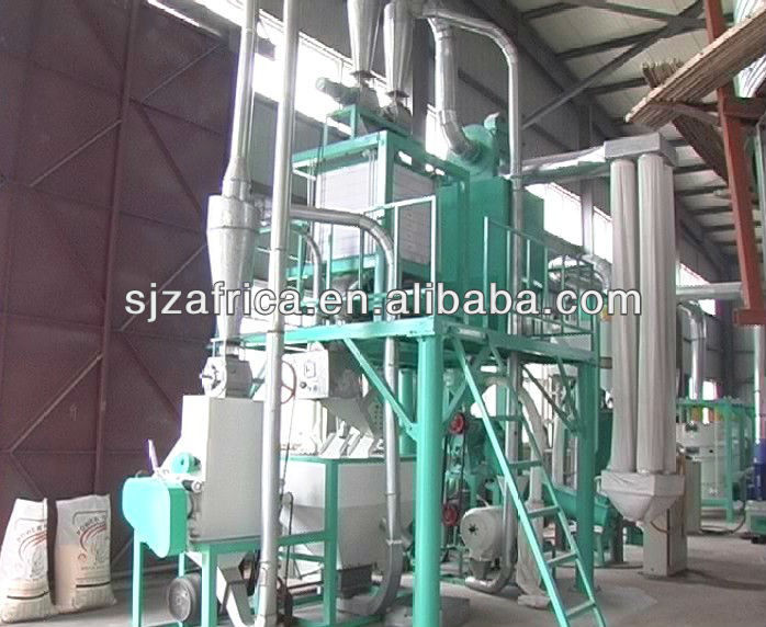 15t maize meal machine, 10t small scale maize meal machines Flour milling machine/ Maize meal from China with low cost