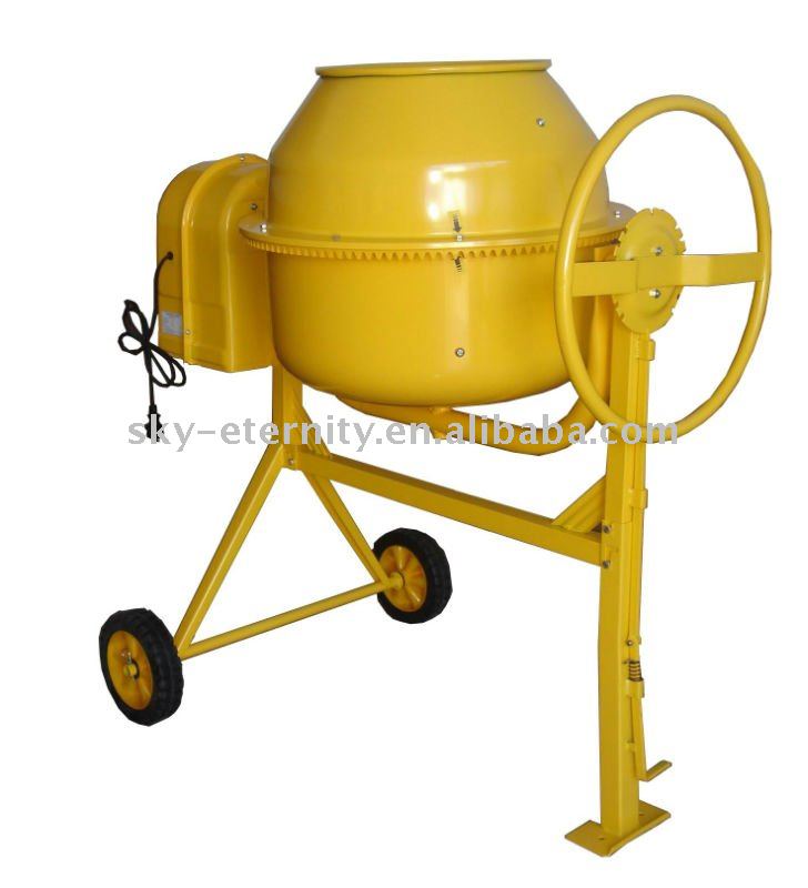 160L concrete Mixers cast iron ring gear 650w motor pedal design