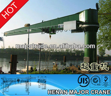 16ton Heavy lift fixed slewing jib crane with electric hoist