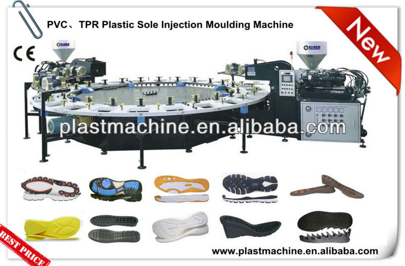 2 color plastic shoe sole making machine