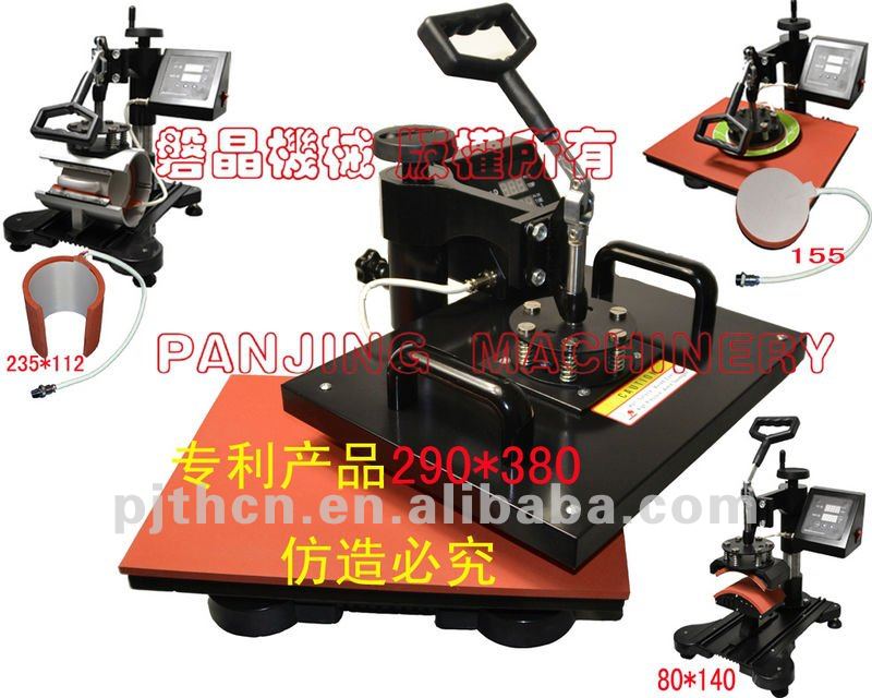 2012 CE Certificate t-shirt mug cap plate Combo sublimation heat press machine