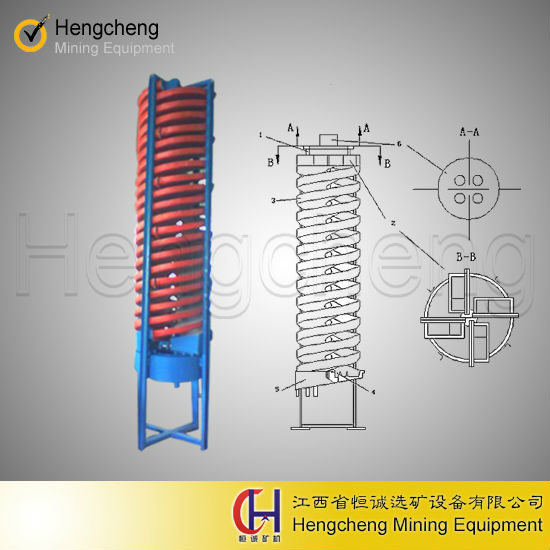 2012 heavy mineral ore separation spiral separator recovery chute