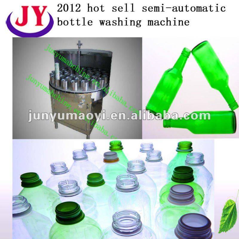 2012 hot sell semi-automatic bottle washing machine