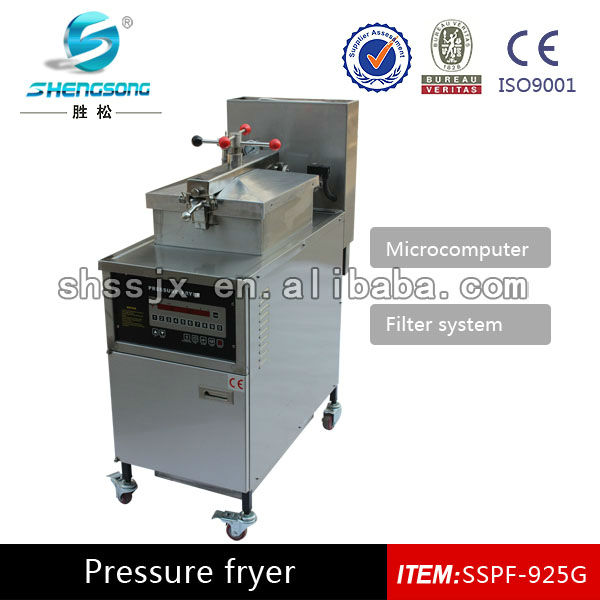 2012 latest new type SSPF-925G gas pressure fryer equipment