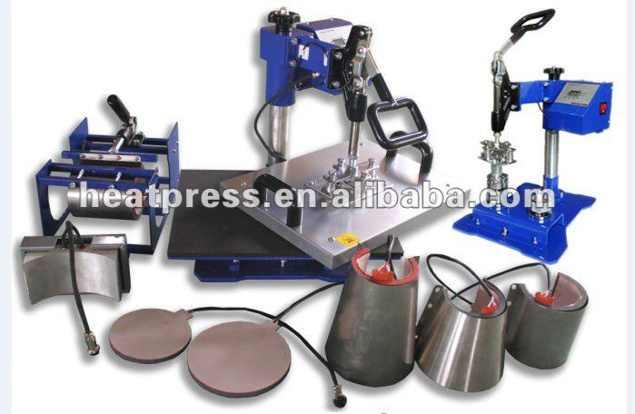 2012 New Design Combo Heat Press Machine 9IN1(Add Button Maker Mould)