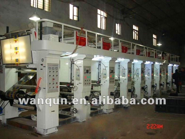 2012 NEW Printing 1--8 color Computer combination gravure printing machine