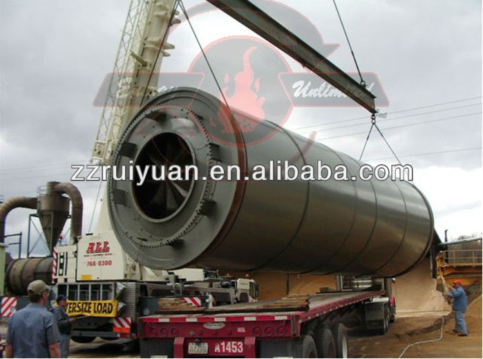 2012 RUIYUAN low cost and high quality cylinder dryer for rice stalk