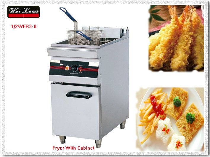 2012 year New 1-tank 2-basket Electric fryer with cabinet