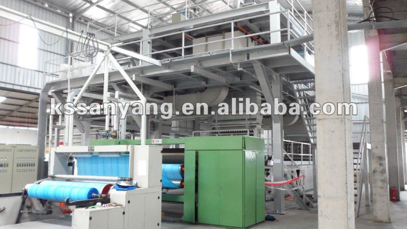 2013 high output 1.6m,2.4m,3.2mS/SS PP spun bond nonwoven fabric making machine