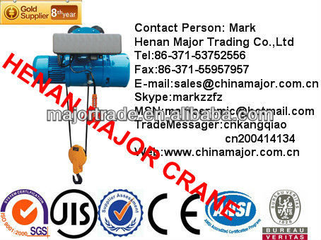 2013 Hot Sale 5 ton wire rope electric hoist