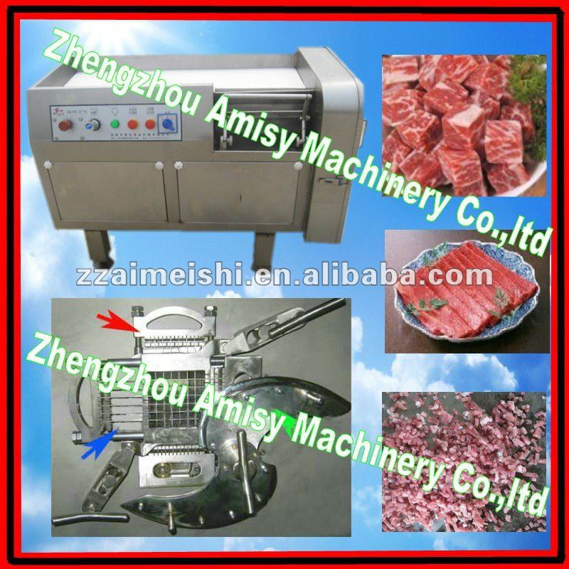 2013 hot sale frozen fresh meat cube cutting machine/meat slicing equipment/meat dicer machine(0086-13838347135)