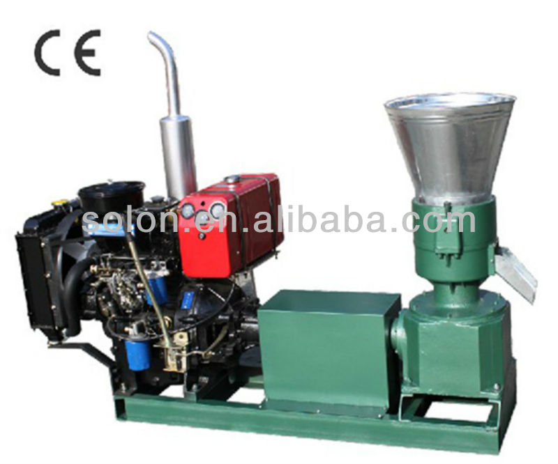 2013 hot selling pellet machine for wood with CE approval diesel oil engine