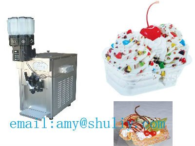 2013 hot selling soft ice cream machine with candy dispenser/ice cream machine