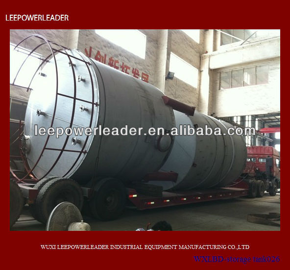 2013 LEEPOWERLEADER ISO certified high efficiency stainless steel horizontal storage tank