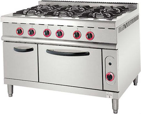 2013 Super Star Product 6-Burner Gas Range with Electric Oven